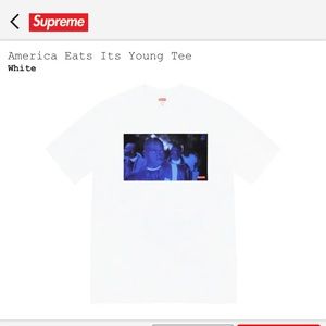 SUPREME “BELLY” NAS AND DMX TEE AMERICA EATS IT YOUTH TEE